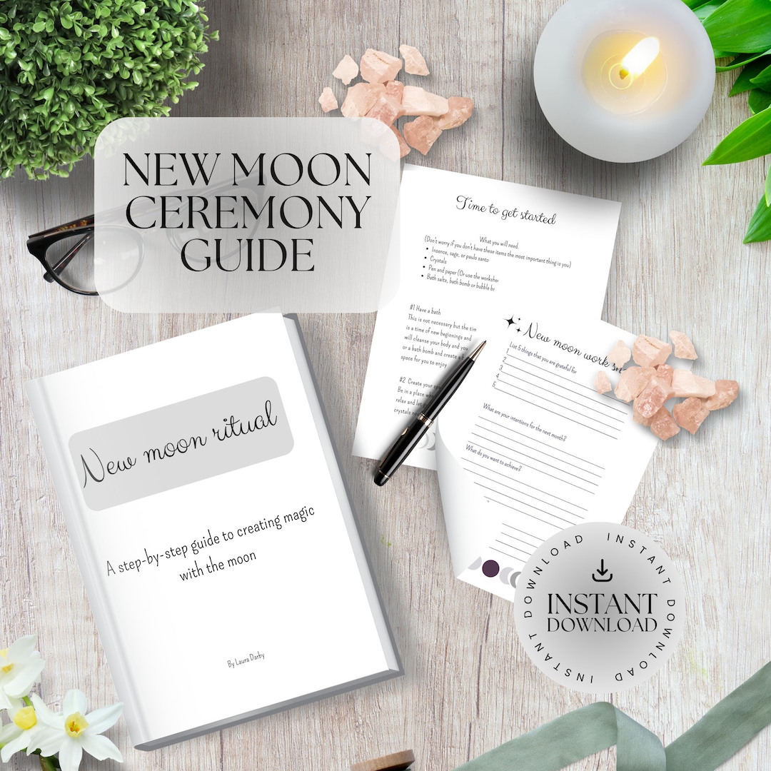 New Moon Ceremony Guide E Book. Instant Download. Moon Phases. Manifest ...