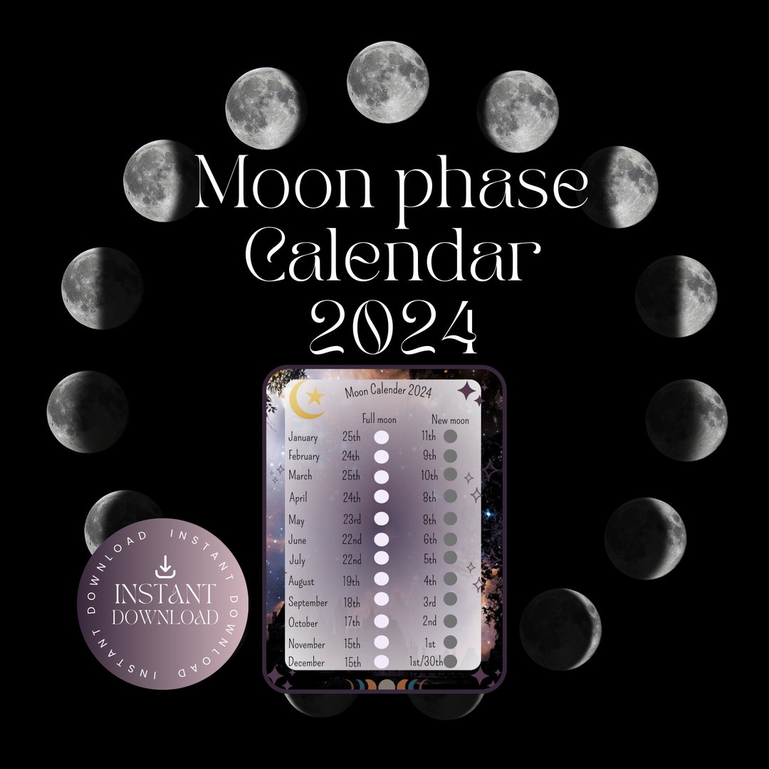 2024 Moon Phase Calendar Embrace Celestial Wisdom and Plan Your Year