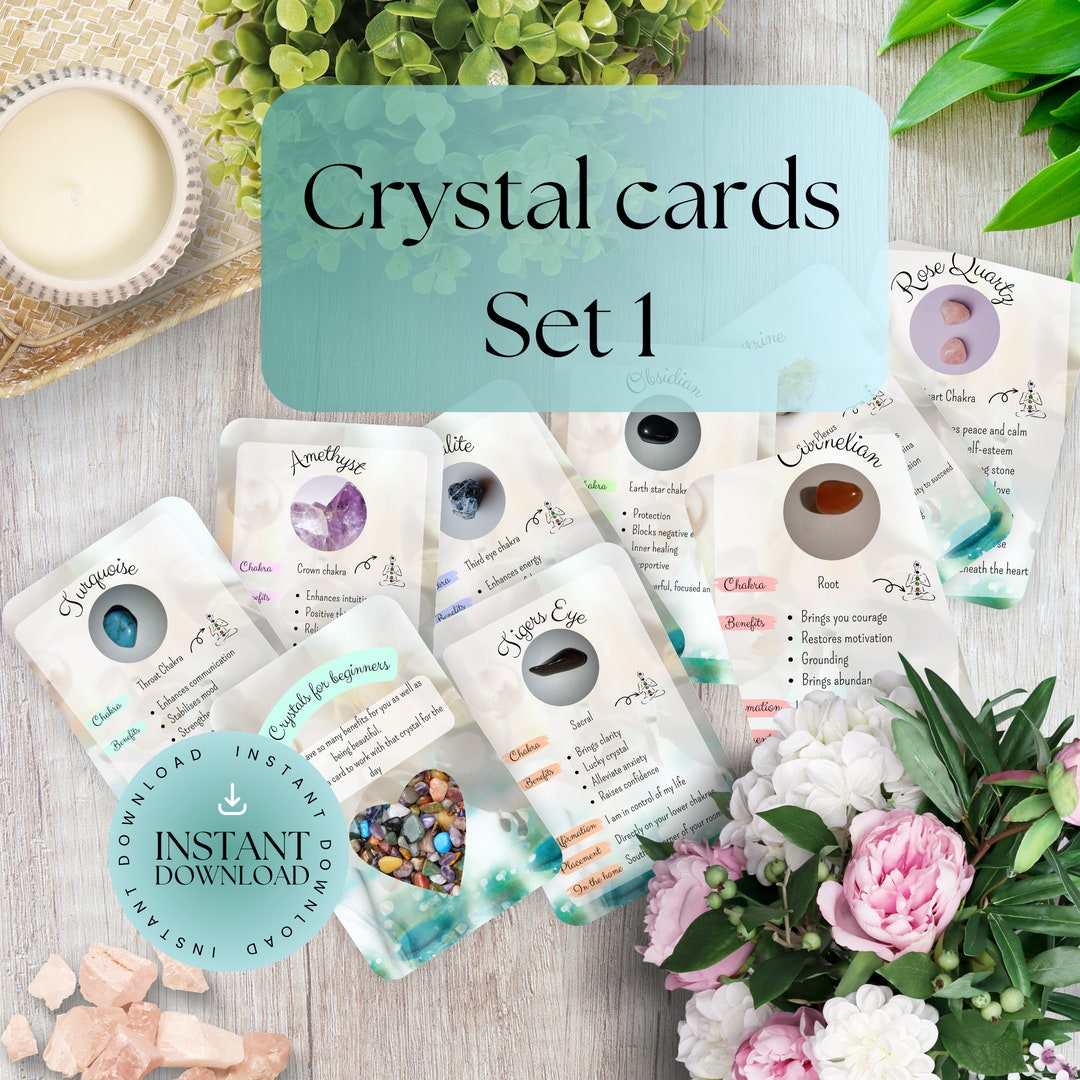Deluxe Crystal Info Cards Empower Your Crystal Healing Practice With