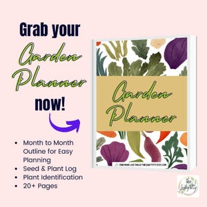 Monthly Organic Garden Planner 2026 PDF Digital Download for Successful Vegetable, Herb & Fruit Gardens