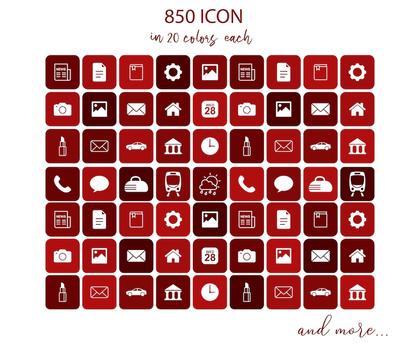 Cherry Red App Icons: Ios + Android, Social Highlight (digital Download ...