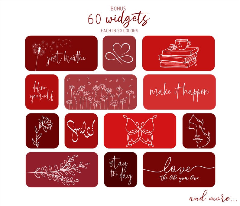 Cherry App Icons, App Icon Set, Ios App Icons, Pink App Icons, Android