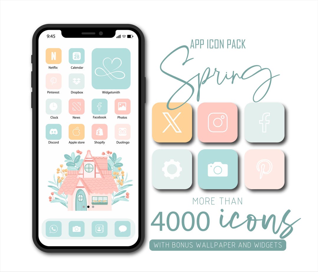 Spring App Icon Set, App Icon Set, Ios App Icons, Flower App Icon Pack ...