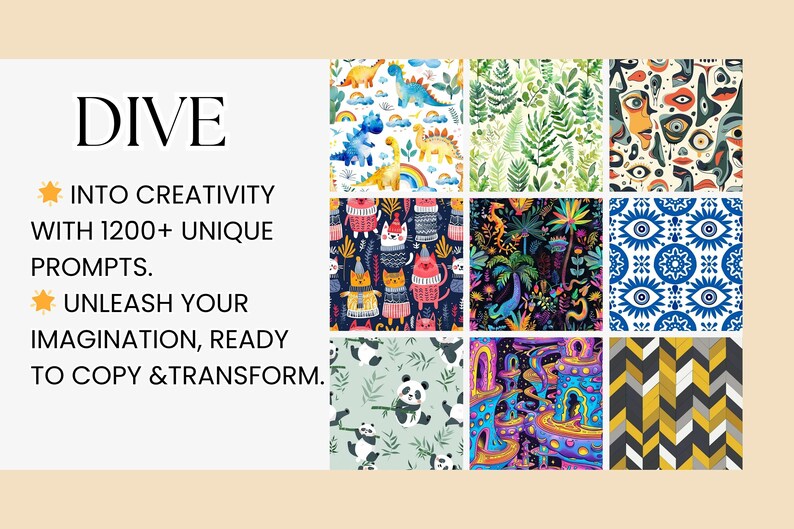 Patterns Inquiry Prompt 1,200+ Patterns Prompts for Midjourney, Ultimate Collection for ...