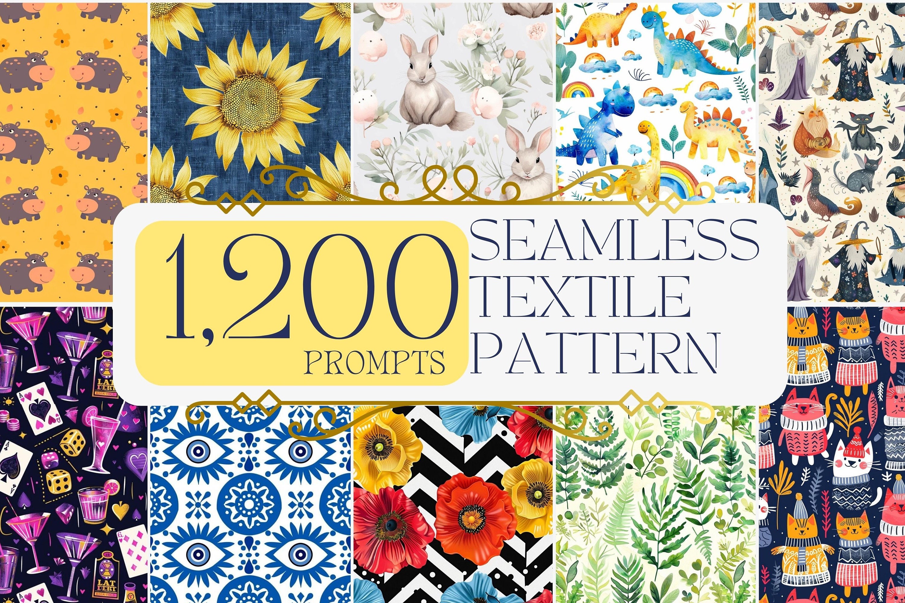 1,200+ Patterns Prompts for Midjourney, Ultimate Collection for ...