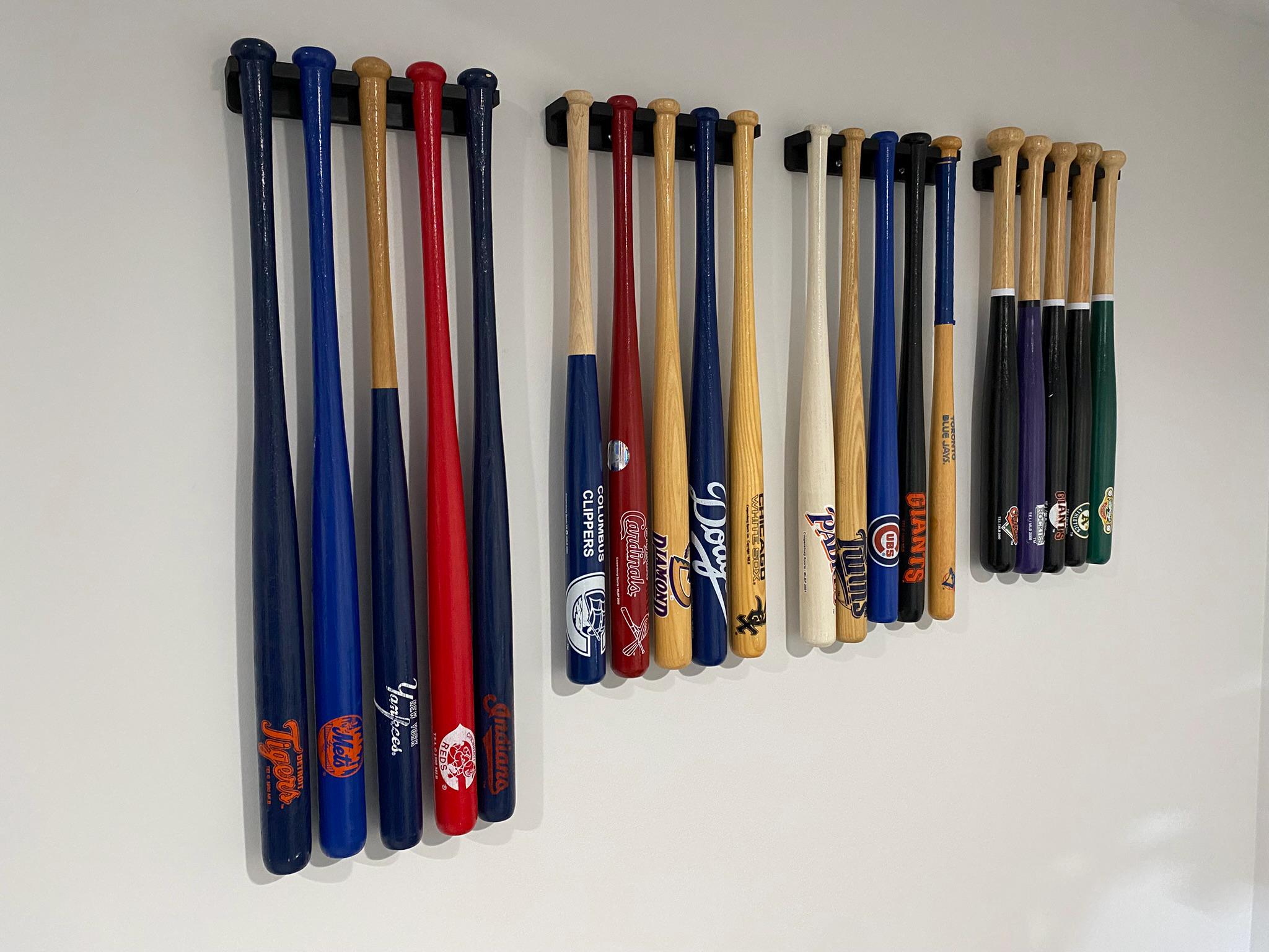 Mini Baseball Bat Wall Mount Display: Holds 5 Mini Bats - Etsy