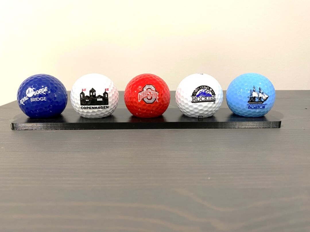 Golf Ball Stand 5 Golf Ball Display Etsy