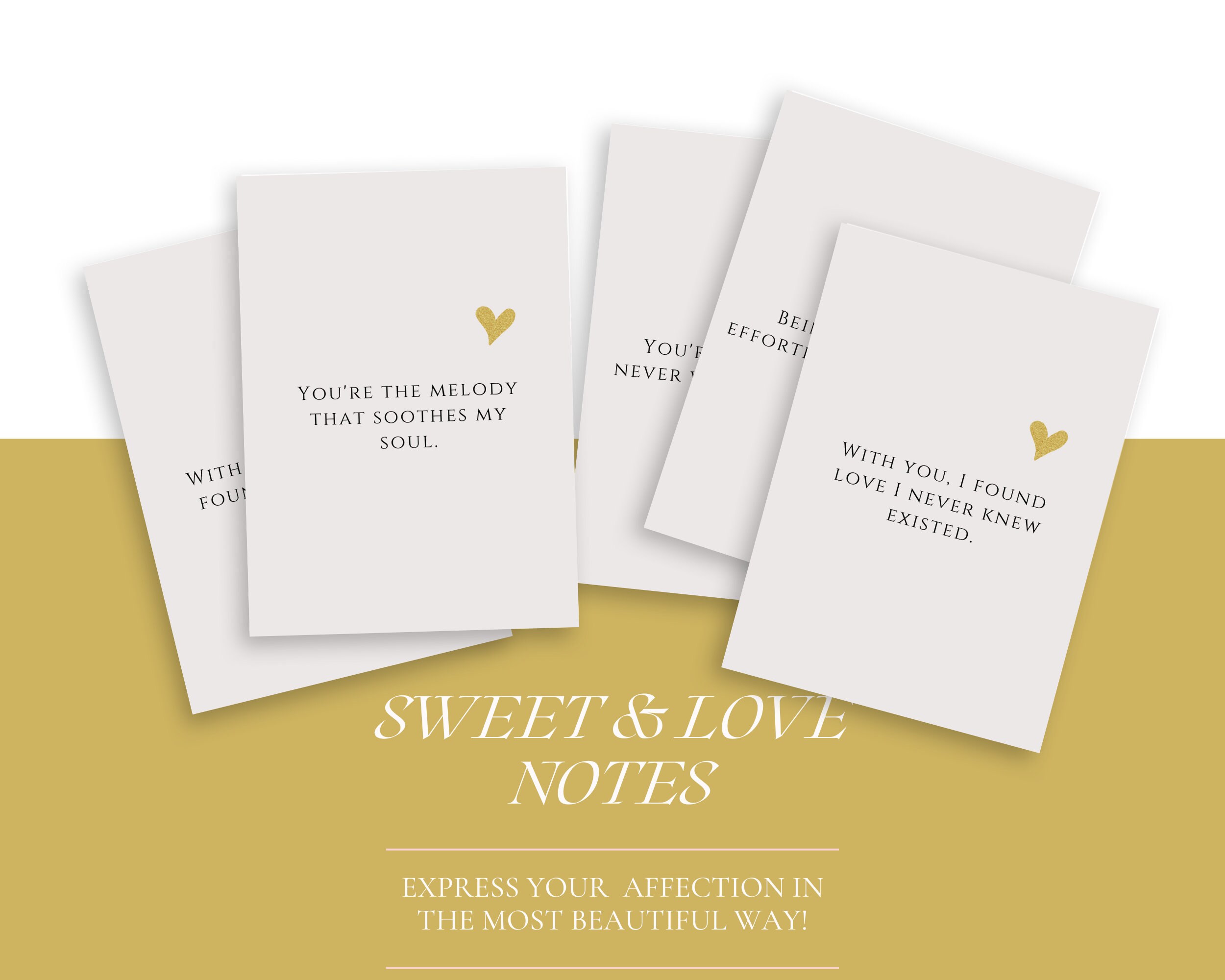 80 Sweet Notes, Love Notes, Cute Cards, for Him, for Her, Cards, Printable Notes, Printable