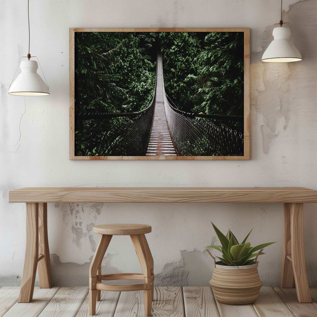 Walking Through the Forest, Printable Landscape Print, Forest Art Print ...
