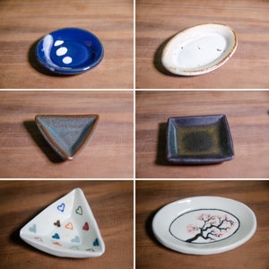 Little Ceramic Dishes – Small Stoneware Trinket Dish, Jewelry Dish, Banchan & Okazu Dish, Geometric Plates, Sauce Dishes, Appetizer Plates