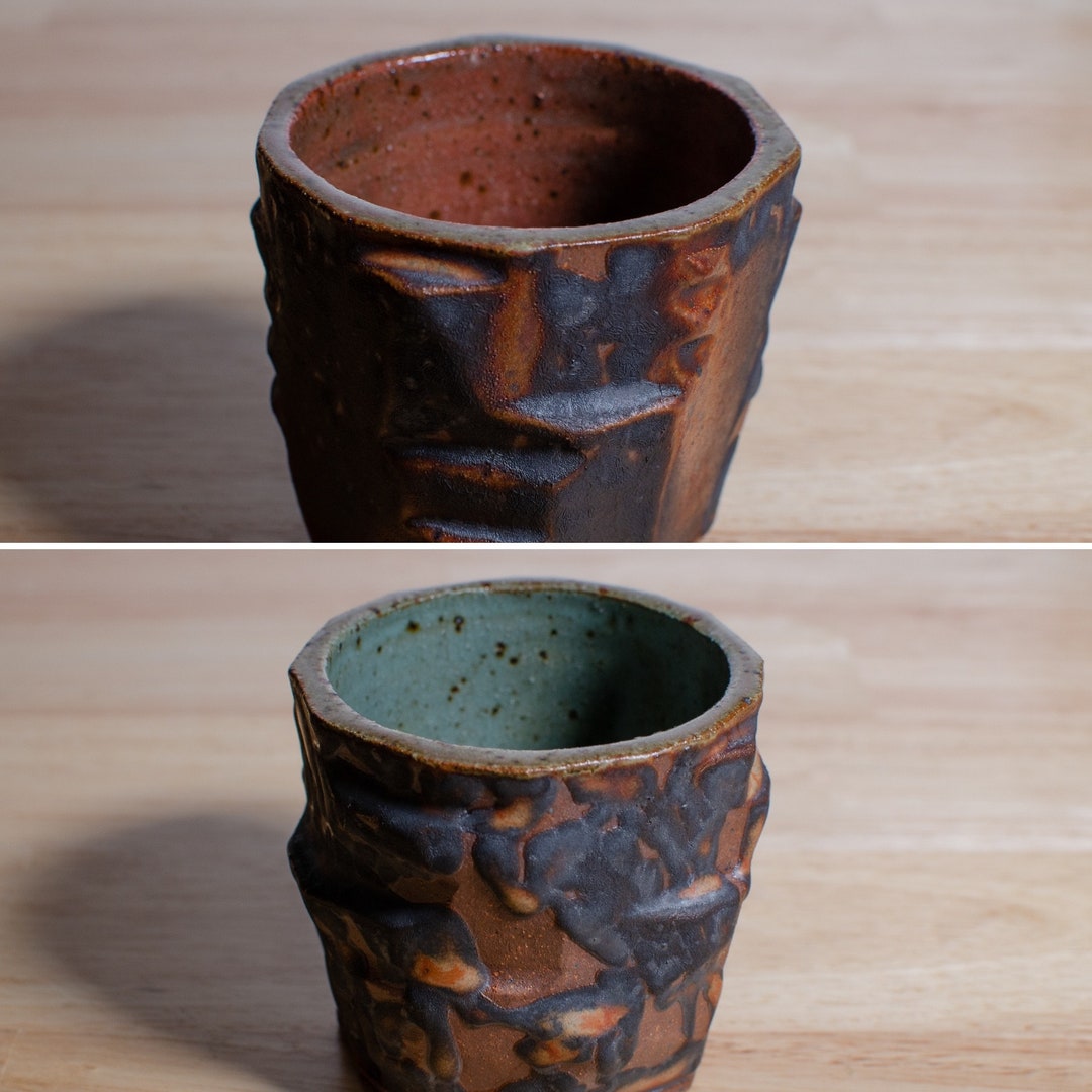Ceramic Lava Cups Handmade, Wheel-thrown Mugs With Rough-cut Edges ...