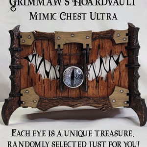 Handcrafted Mimic Chest – DnD & MTG Deck Box – Custom Dice Holder