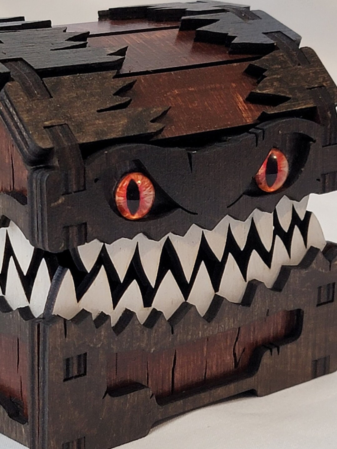 Mini Mimic Chest, Dice Box, Sticky Note Holder, Treasure of Trickery Etsy