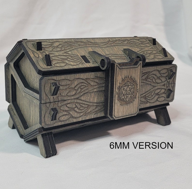 Customizable Gothic Vampire Chest for Dice and Keepsakes Handcrafted Storage Box, Perfect for Gamers & Collectors, Great Gift Idea Grave Keeper 6mm
