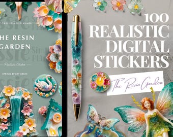 Realistic Digital Sticker | The Resin Garden Kit