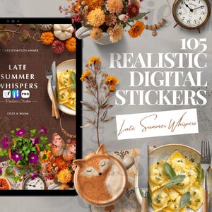 Realistiskt digitalt klistermärke | Sensommarviskningskit