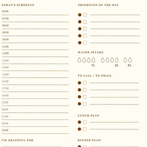 Daily Personal Planner - Printable