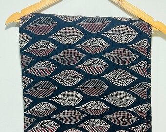 Ajrakh Print Rayon Fabric, Hand Block Printed Textiles for Sewing Home Décor