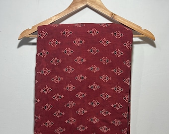 Ajrakh Print Rayon Fabric, 100% Soft Rayon – For Dressmaking, Curtains & Home Décor