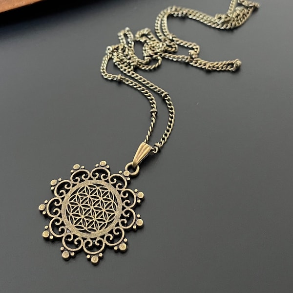 Boho Square Pendant Necklace