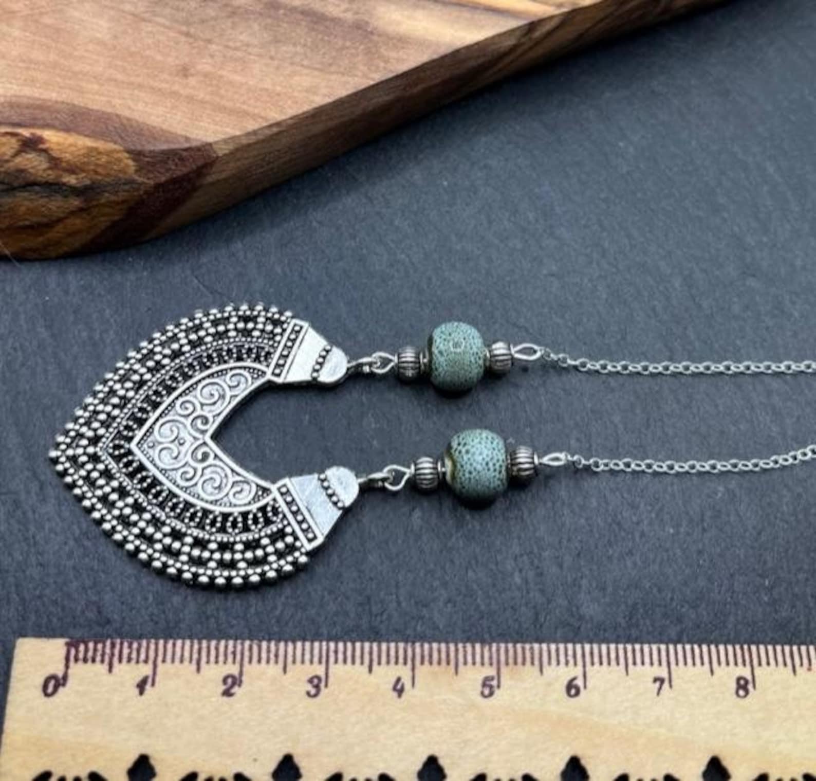 Boho Necklace Women's Long Necklaces Silver Ethnic Etsy