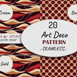 Carta digitale oro Borgogna, modello astratto senza soluzione di continuità, modello Art deco, modello digitale astratto, file astratto senza soluzione di continuità, uso commerciale