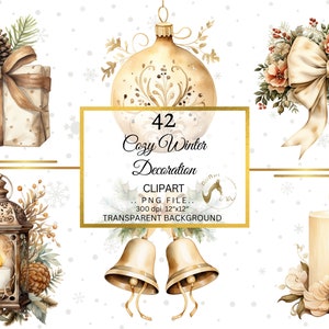 Rusty Christmas Ornament Clipart, Watercolor Christmas Ornament PNG, Christmas Clipart, Christmas Decoration Clipart, Christmas Junk Journal