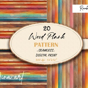 Nahtlose Regenbogen farbige Holzbrett Muster, Regenbogen Holz Textur, Lebendiges Digitales Papier, Fröhlich Scrapbooking Kit, Kommerzielle Nutzung