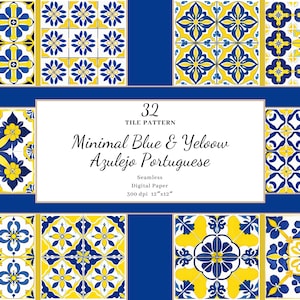 Papier numérique de carreaux portugais. Azulejo Tile for Sublimation, Mosaic Spanish Majolica Scrapbook Paper. Un usage commercial