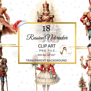 Clipart de quebra-nozes em aquarela, quebra-nozes de Natal em aquarela PNG, Junk Journal, planejador digital, imagens de colagem de senhora de Natal, clipart vintage
