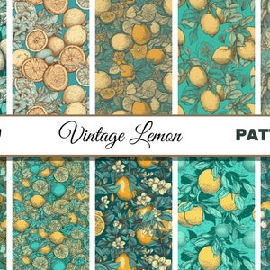 papier sans soudure de citron vintage, papier d'agrumes, modèle sans couture, papier d'agrumes, toile de fond de limonade, papier numérique, conception de tissu, papier jaune