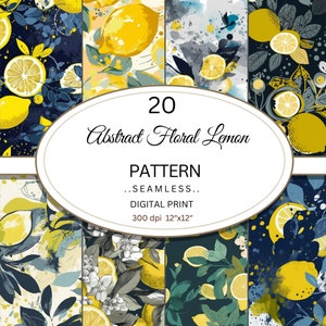 papier numérique sans couture de citrons vintage, motif d'agrumes d'aquarelle, papier de scrapbooking, taches d'aquarelle, papier de fond, utilisation commerciale
