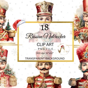 Clipart de quebra-nozes em aquarela, quebra-nozes de Natal em aquarela PNG, Junk Journal, planejador digital, imagens de colagem de senhora de Natal, clipart vintage