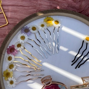 Hair Pin with Real Pressed Flowers