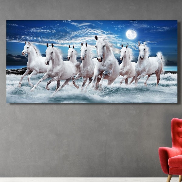7 Horses Painting Etsy