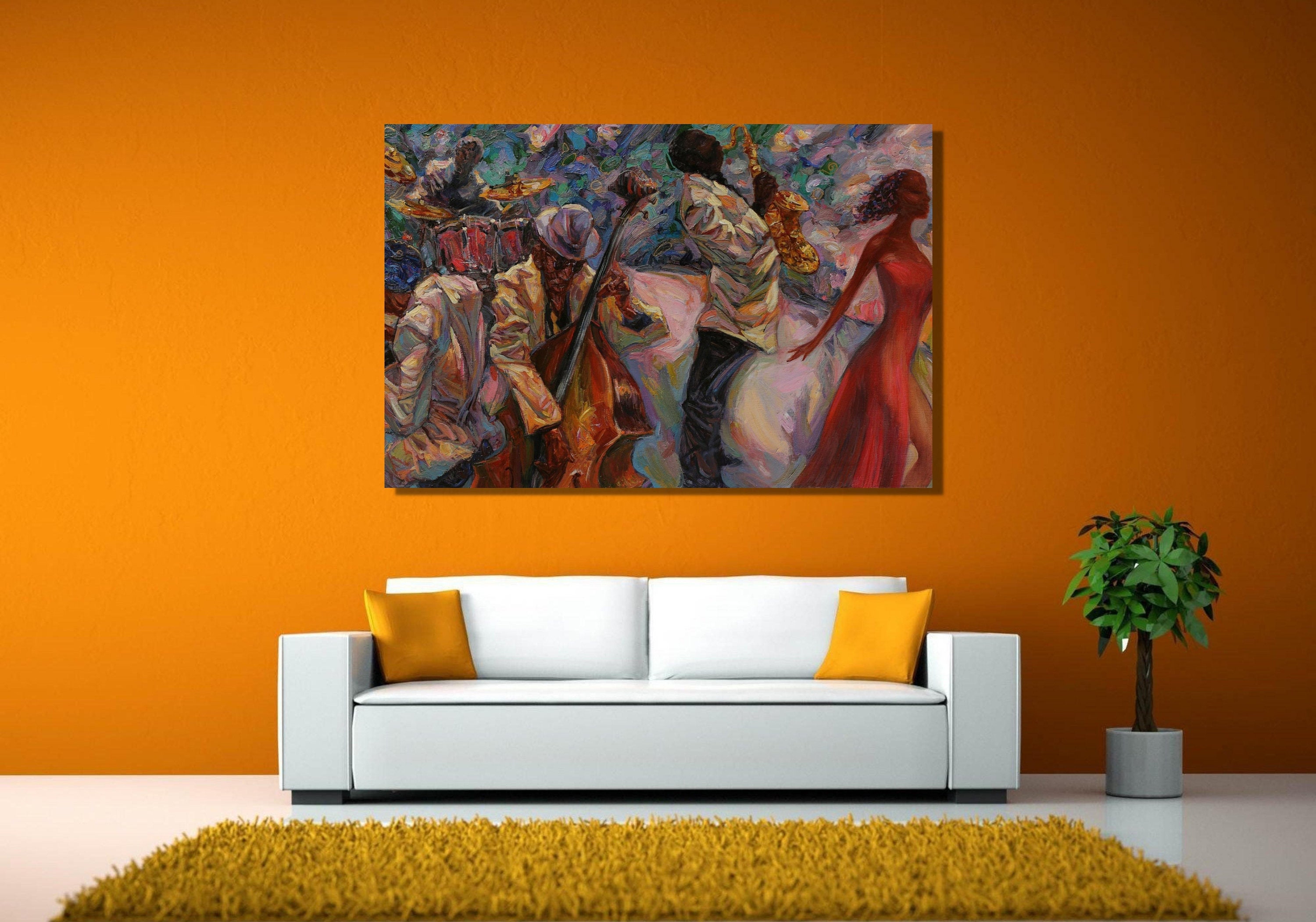 Jazz Canvas Wall Art African American Art Jazz Art Music Etsy