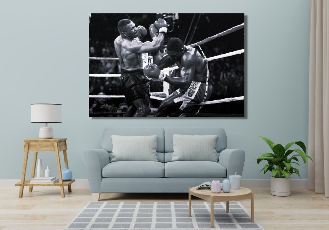 Mike Tyson Ready to Hang Canvas Wall Art , Boxing Canvas Wall Art