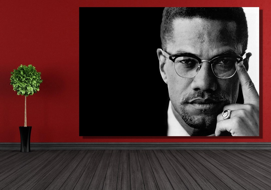 Malcolm X Canvas Wall Art Malcolm X Malcolm X Poster Etsy