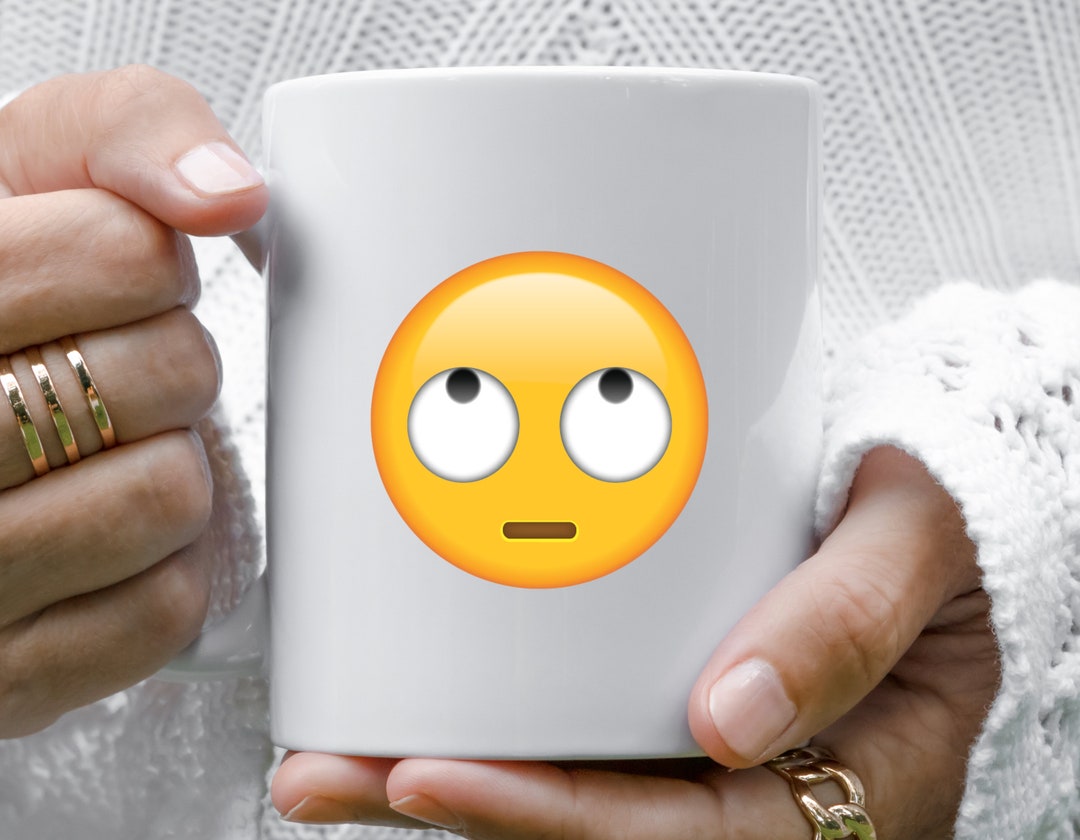 Eye Rolling Emoji, Eye Rolling, Emoji, Funny Emoji Coffee Mug, Funny