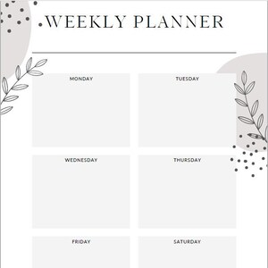 Digital Weekly Planner - Boho Grey