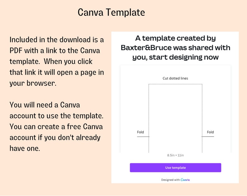 Printable Canva Template for 5x5 Cards, 5x5 Fold Card Template, DIY ...