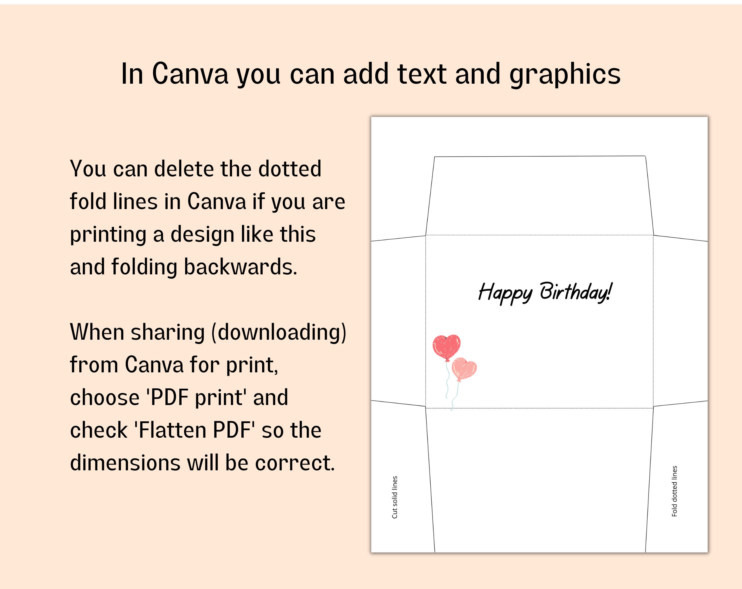 Printable A2 Envelope Template for 4.25x5.50 A2 Card, Canva A2 Envelope