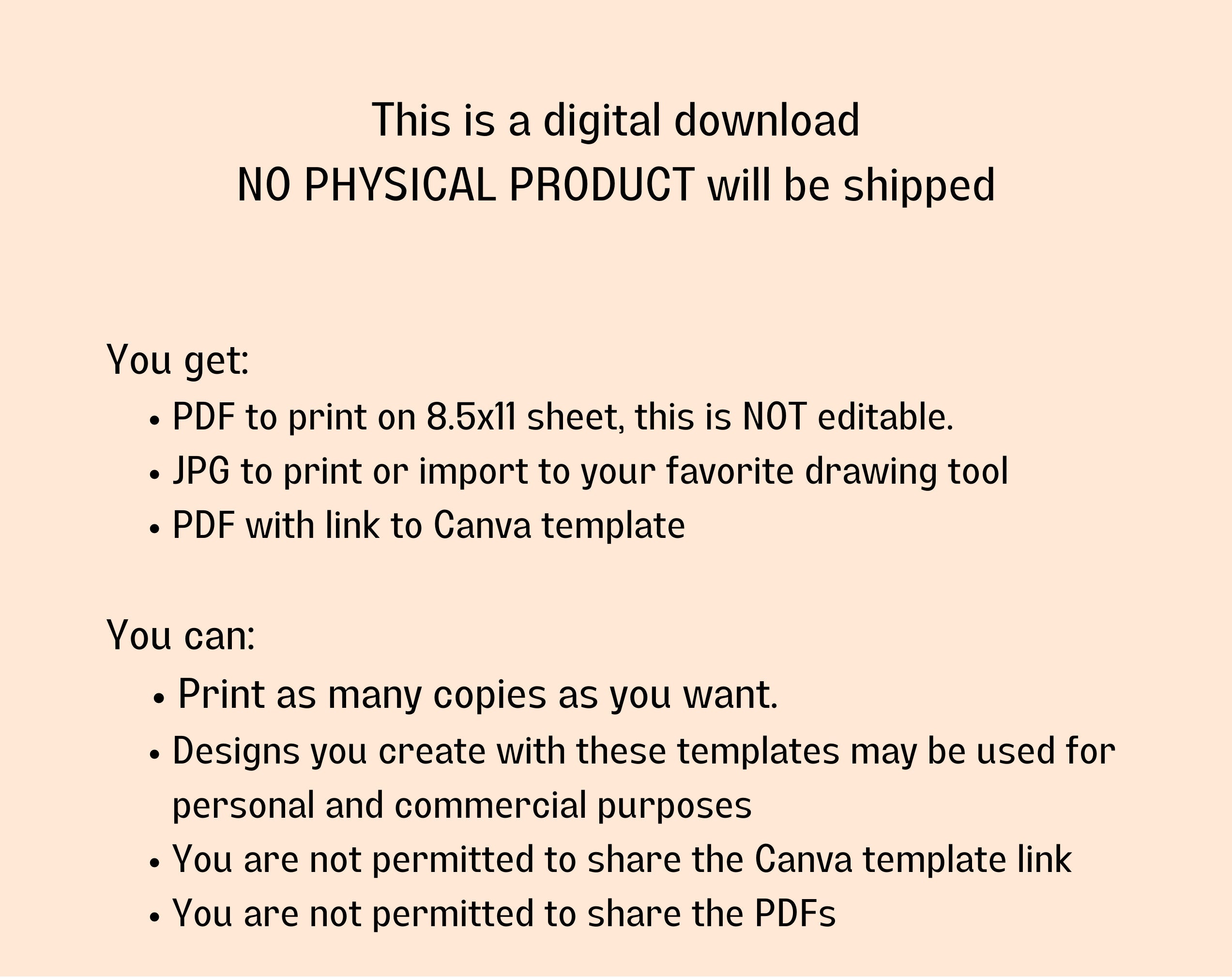 Printable Canva Template For 3x4 Cards Index Card Template Jot Card 
