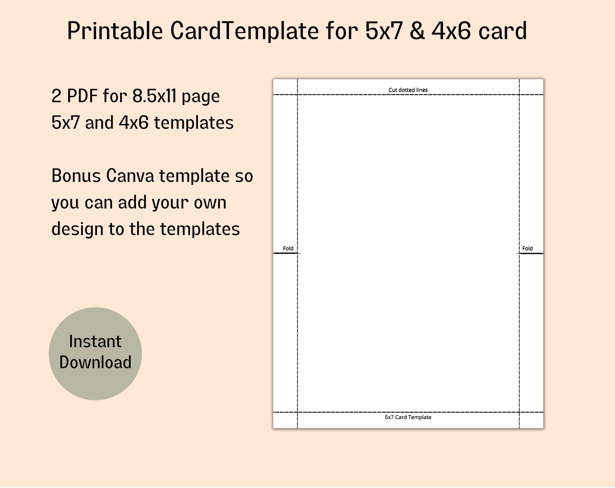 Printable 5x7 and 4x6 Card Templates, Canva 5x7 and 4x6 Card Templates Printable 5x7 and 4x6 Card Templates, Canva 5x7 and 4x6 Card Templates