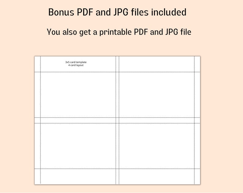 Canva Template for 3x5 Cards, Index Card Template, Recipe Card , Jot Canva Template for 3x5 Cards, Index Card Template, Recipe Card , Jot