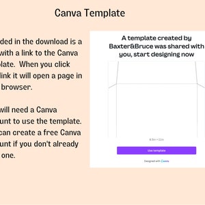 Printable A7 Envelope Template for 5x7 card, Canva A7 Envelope Template image 3