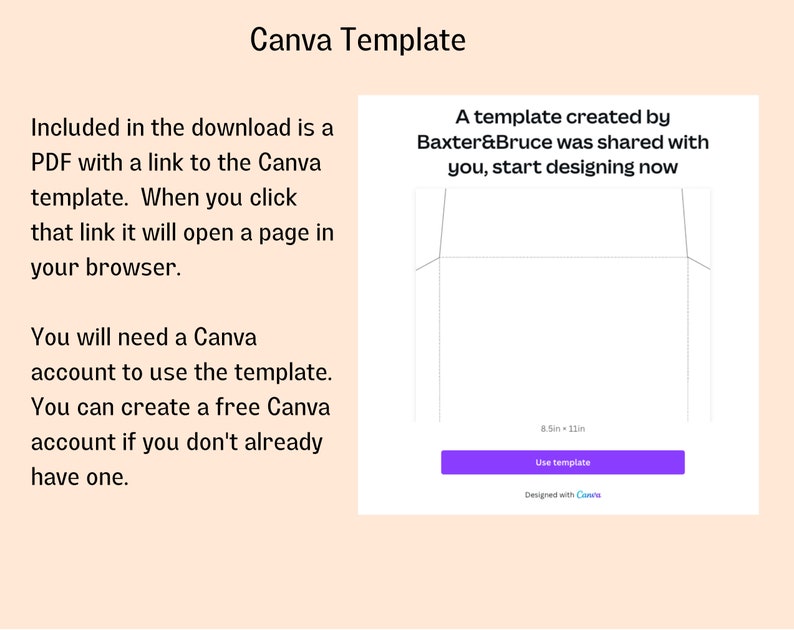 Printable A7 Envelope Template for 5x7 card, Canva A7 Envelope Template image 3