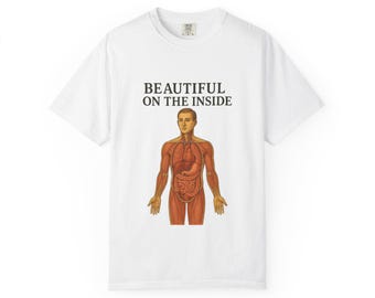 Maglietta con illustrazione anatomica "Bello dentro" / Maglietta con anatomia umana