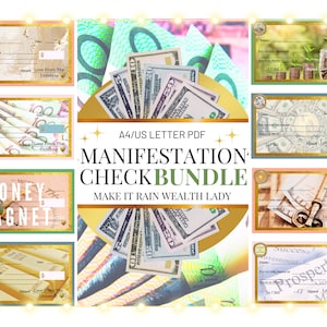 Vérifications rituelles de manifestation, Vision Board Law of Attraction Imprimable Witchy Birthday Wish Card Gift PDF Instant Download Guidebook 2023