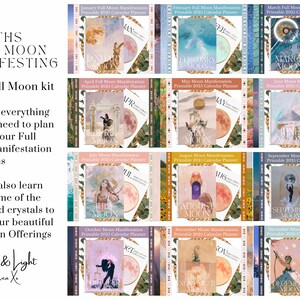 2025 PDF Printable Calendar Planner Pages for Full Moon Manifestation Journal Printable Pages Instant Download Digital Manifestation Goals bild 4
